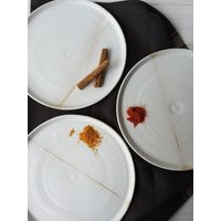 White Ceramic Plate, Rustic Pottery, Modern Beige Serving Pottery Platter, Dinner Dish | Etsy (US)