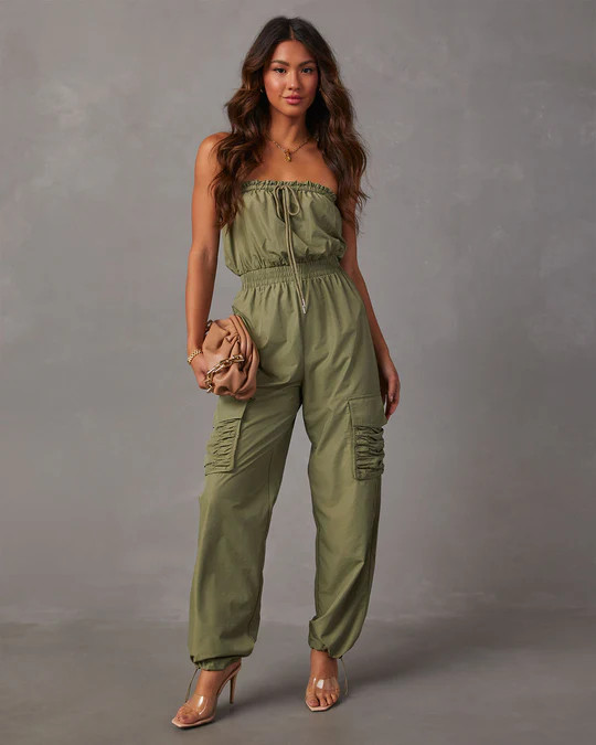 Toya Strapless Pocketed Jumpsuit | VICI