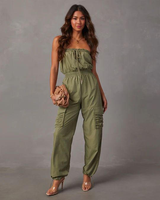 Toya Strapless Pocketed Jumpsuit | VICI Collection