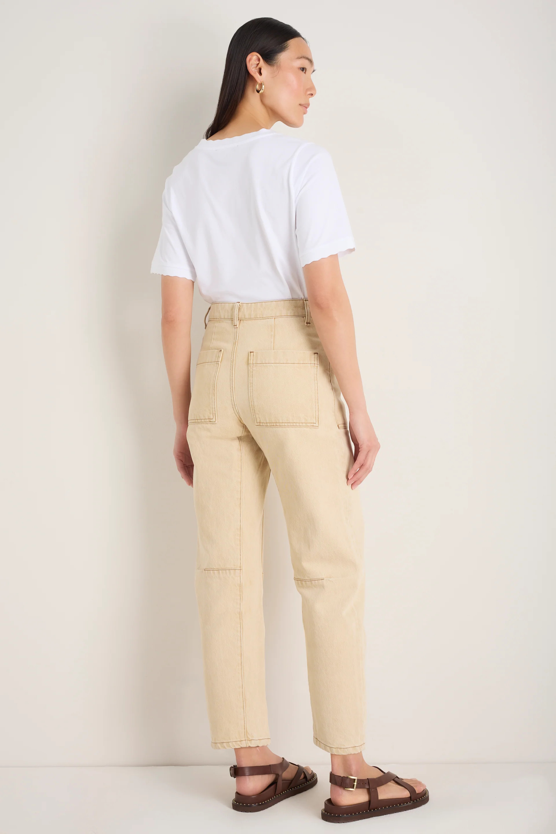 Paloma Barrel Jean - Latte | WYSE London