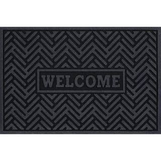 TrafficMaster Welcome Branson Bars Charcoal 24 in x 36 in Door Mat 60780280124x36 | The Home Depot