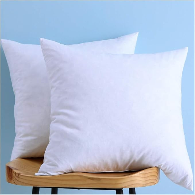 Set of 2, Cotton Fabric Two Pillow Inserts, Down and Feather Throw Pillow Insert, Decorative Pill... | Amazon (US)