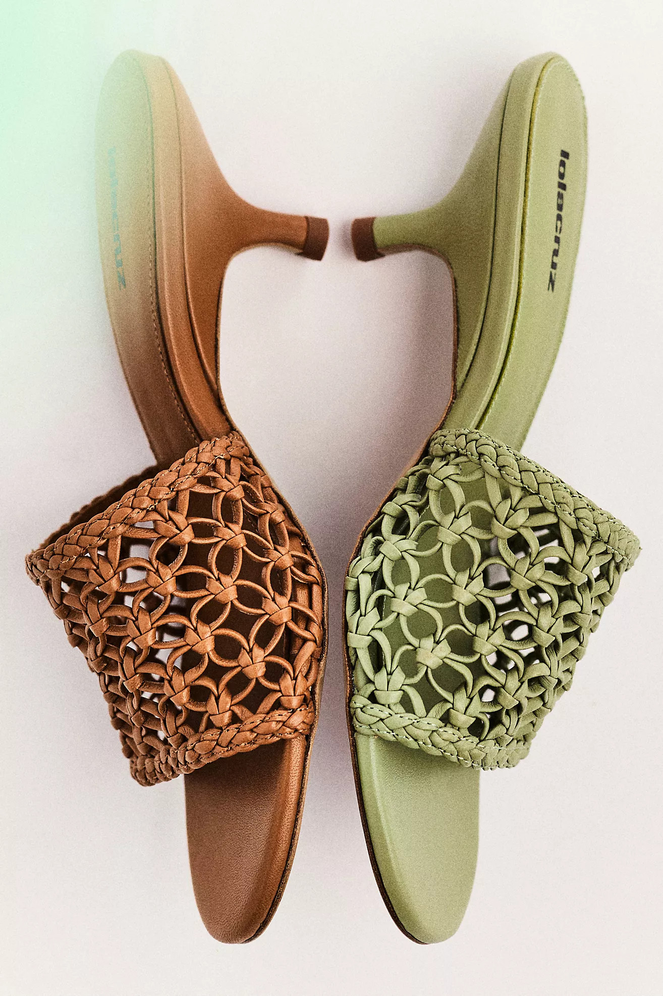 Lola Cruz Woven Heeled Mule Sandals | Anthropologie (US)