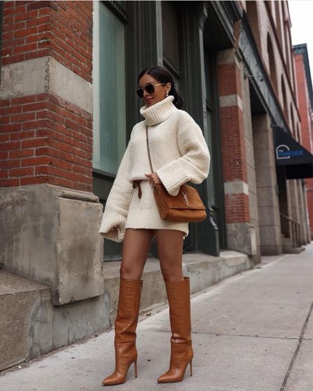 Fall outfit ideas
Revolve sweater dress 
Paris Texas knee high boots
Saint Laurent reversible bag 



#LTKstyletip #LTKshoecrush #LTKSeasonal
