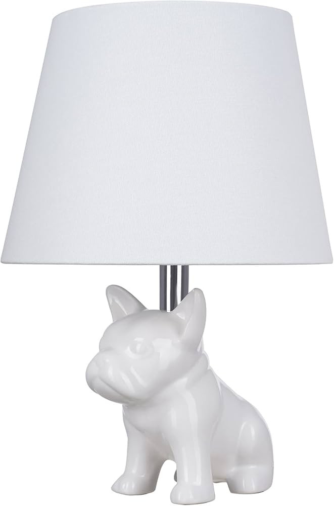 Catalina Lighting 23109-000 Whimsical Ceramic French Bulldog Desk Lamp, Table Lamp for Office, Do... | Amazon (US)