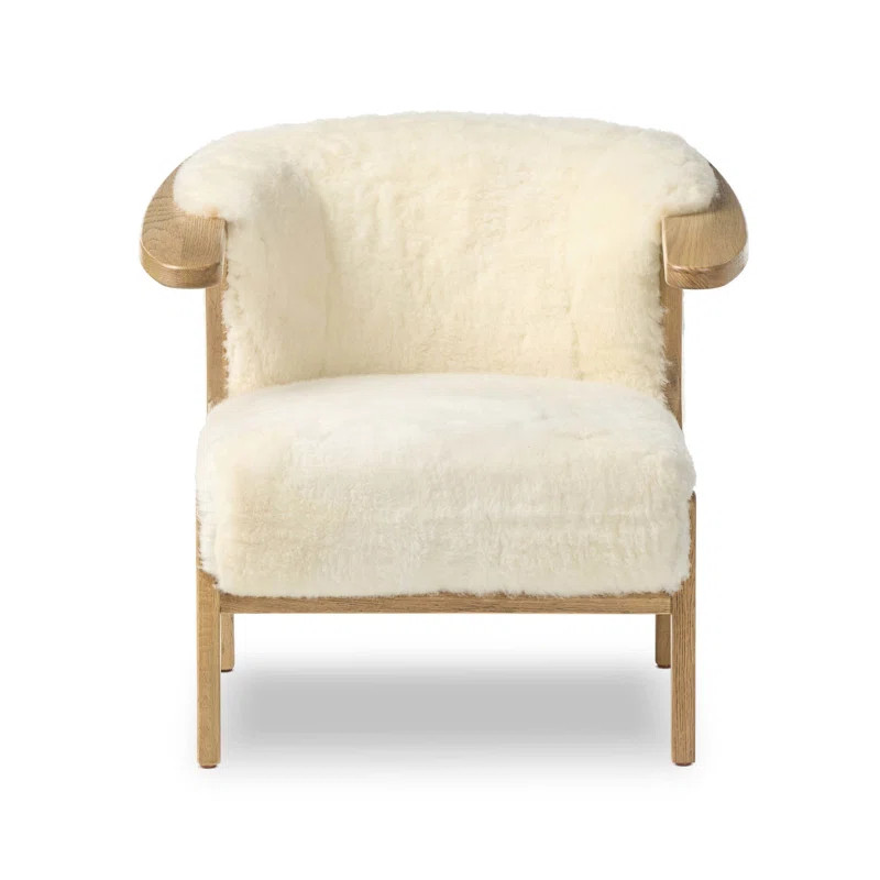 Fabian Chair-Cream Shearling | Wayfair North America