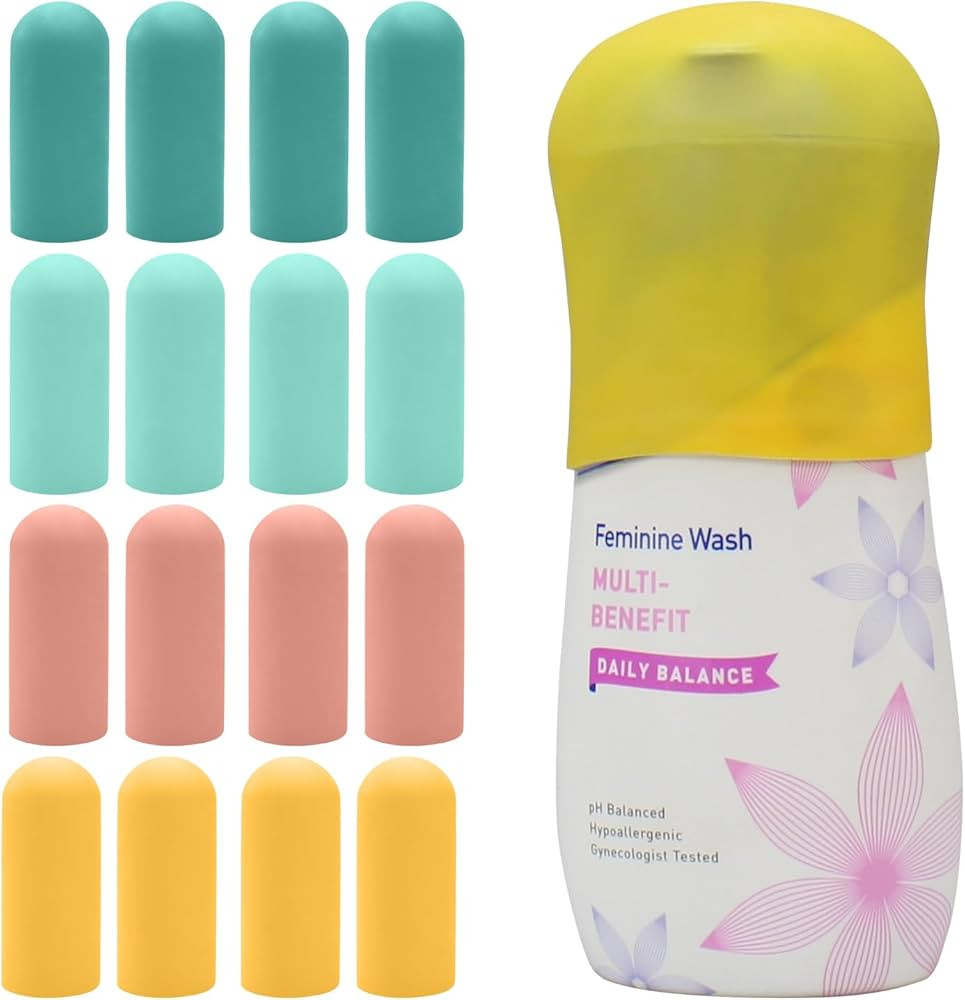 16 Pack Elastic Sleeves for Leak Proofing Travel, Silicone Bottle Covers for Travel, Accessories ... | Amazon (US)