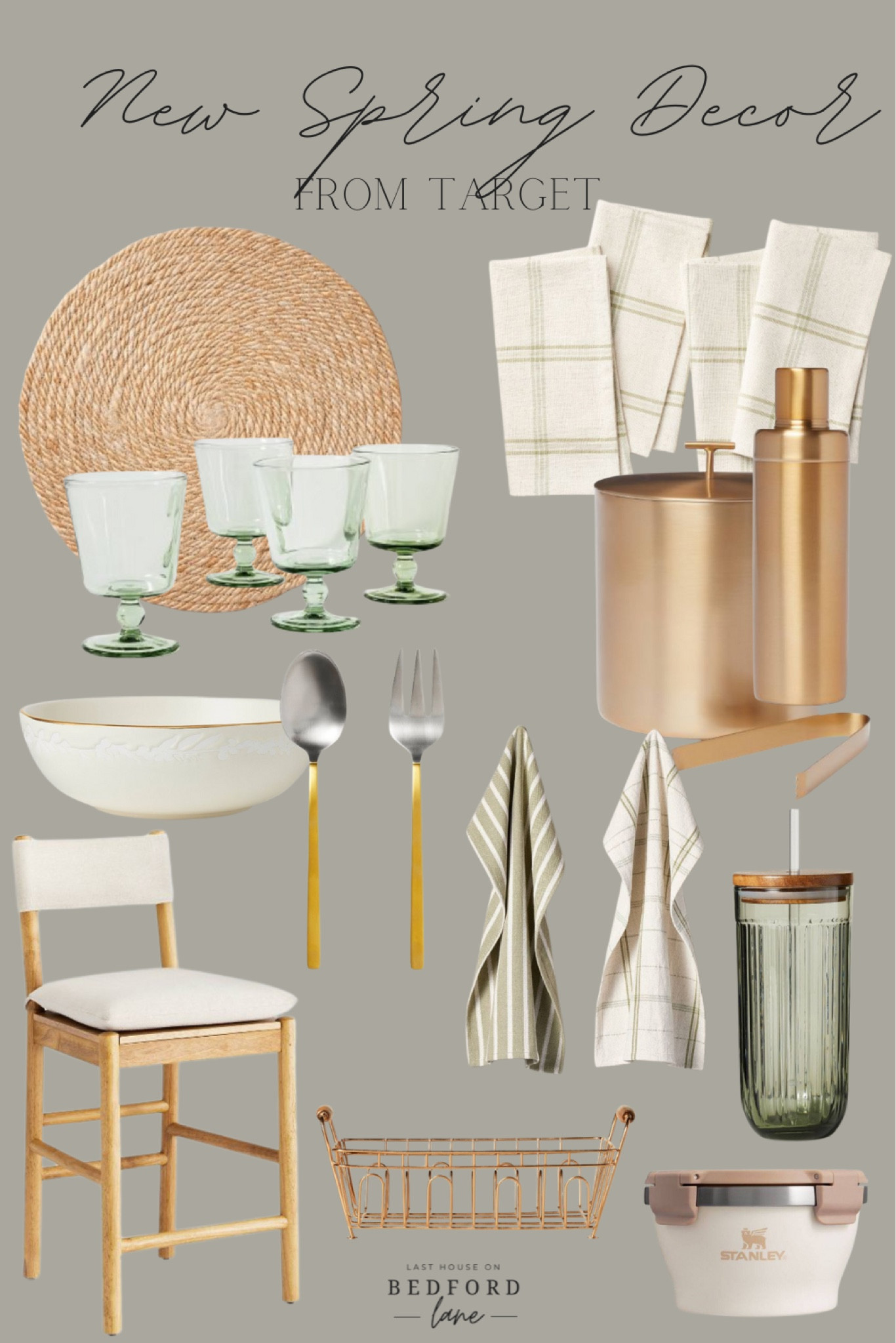 New home decor for spring from Target! 


Spring entertaining, green glasses, colored glasses, woven chargers, Easter table decor, Easter napkins, serving bowl, serving utensils, iced coffee cup, bar stools, counter stools, tea towels, kitchen towels, Stanley mug, sink strainer 

#LTKhome #LTKSeasonal #LTKfindsunder50