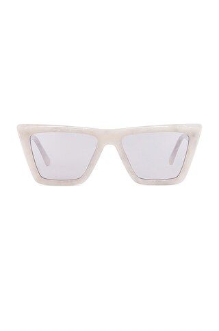 DEVON WINDSOR Brooklyn Sunglasses in White Marble from Revolve.com | Revolve Clothing (Global)