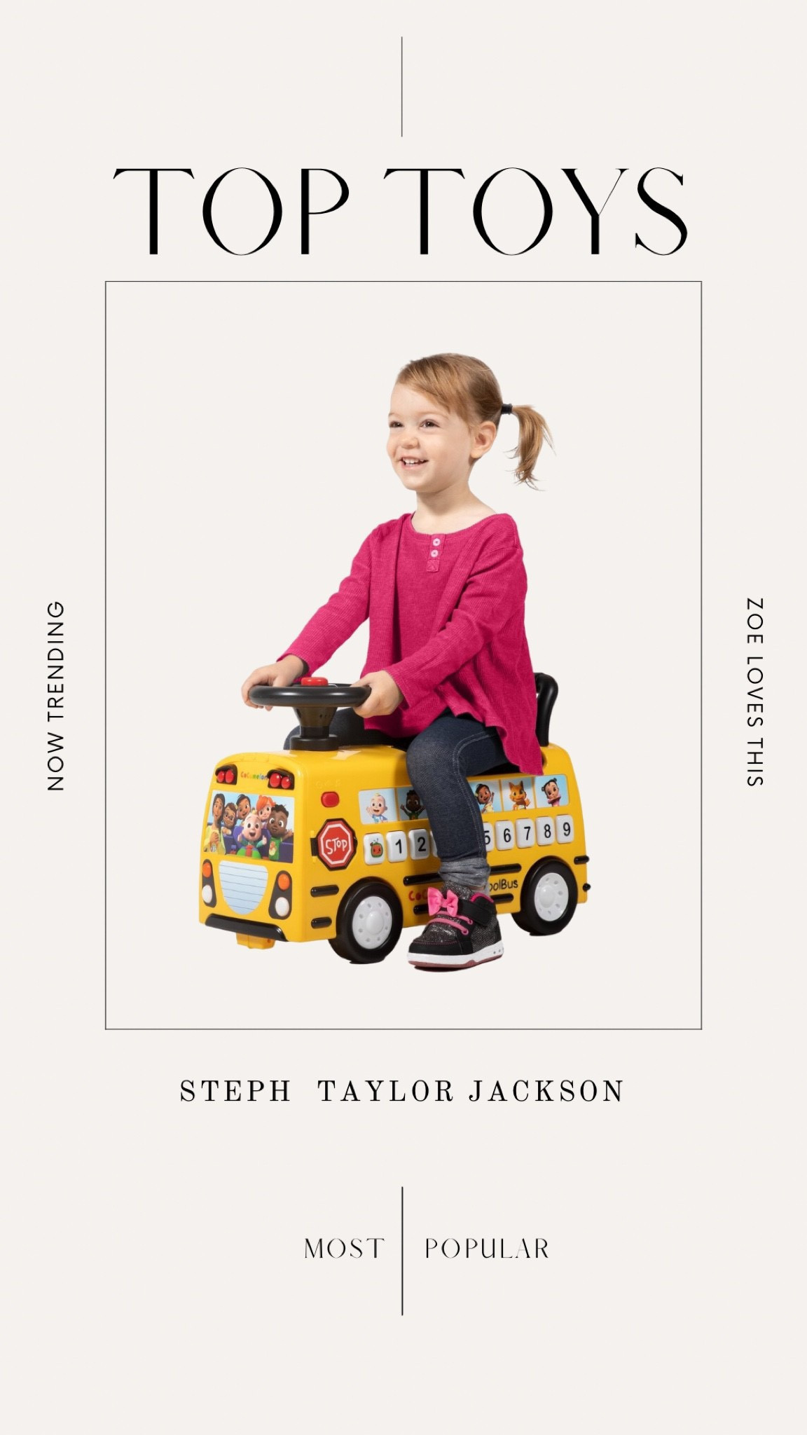 Re-sharing this toy from last year! I got it for Zoe and she STILLLL loves it. Her legs are too long for it now but she doesn’t care. It’s her favorite thing to play with and glide around the house in. I love the storage seat too. If you have a child in your life that loves cocomelon, this is a must have gift for kids under the age of 4. 

#LTKHoliday #LTKkids #LTKGiftGuide