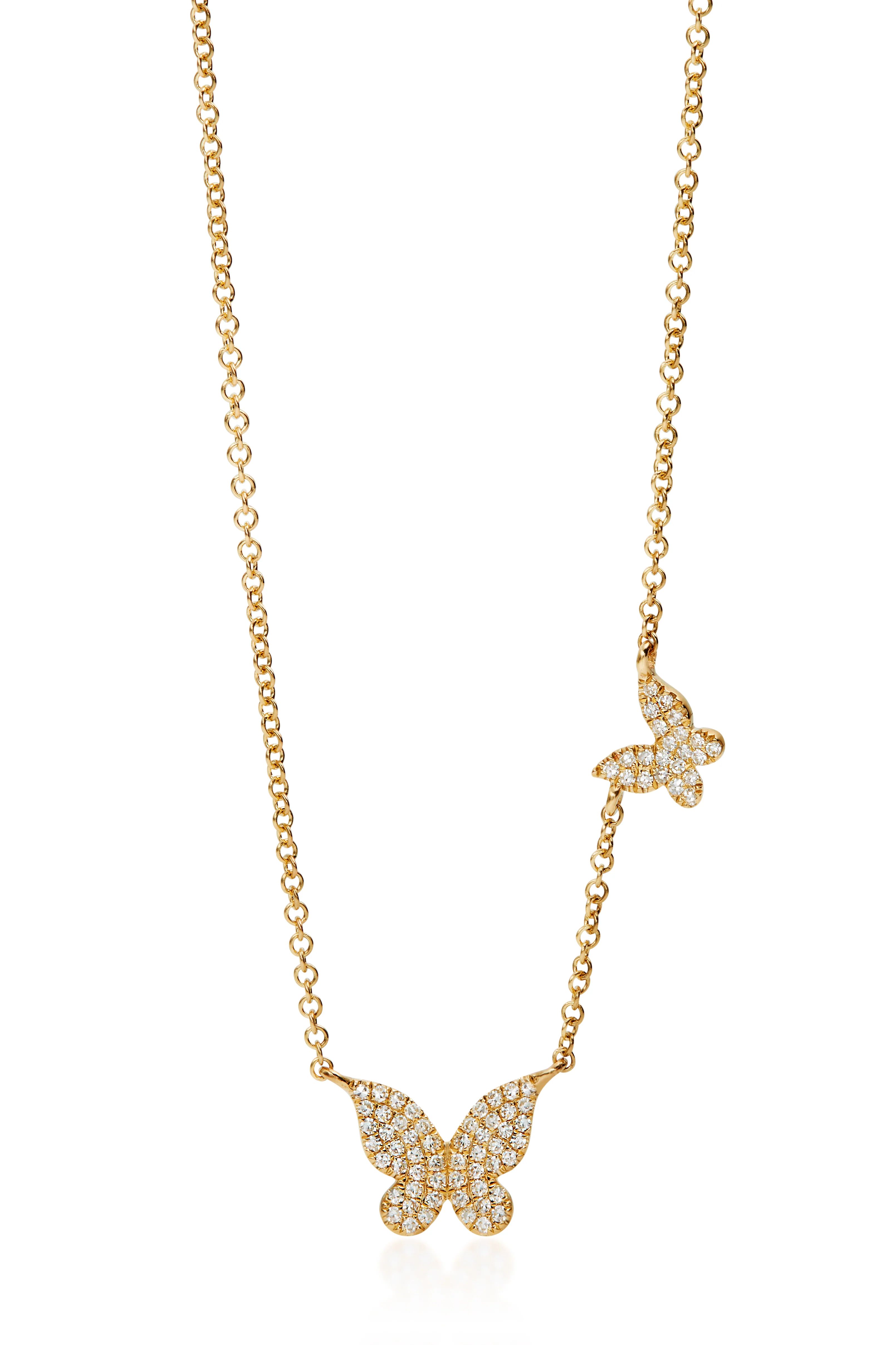 14KY Butterfly Diamond Necklace | Susan Saffron Jewelry
