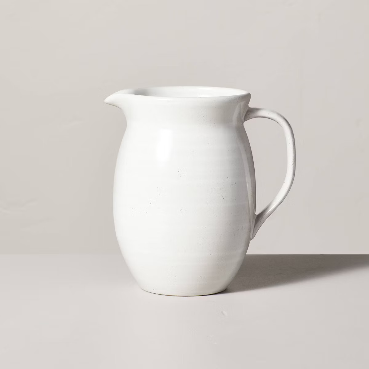 54oz Flared Brim Stoneware Beverage Pitcher Vintage Cream - Hearth & Hand™ with Magnolia | Target