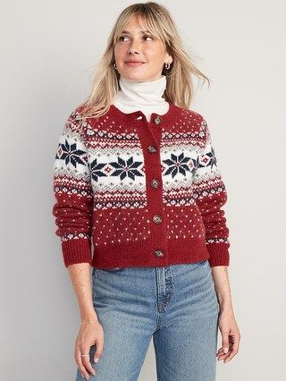 Matching Holiday Fair Isle Cardigan Sweater for Women | Old Navy (US)