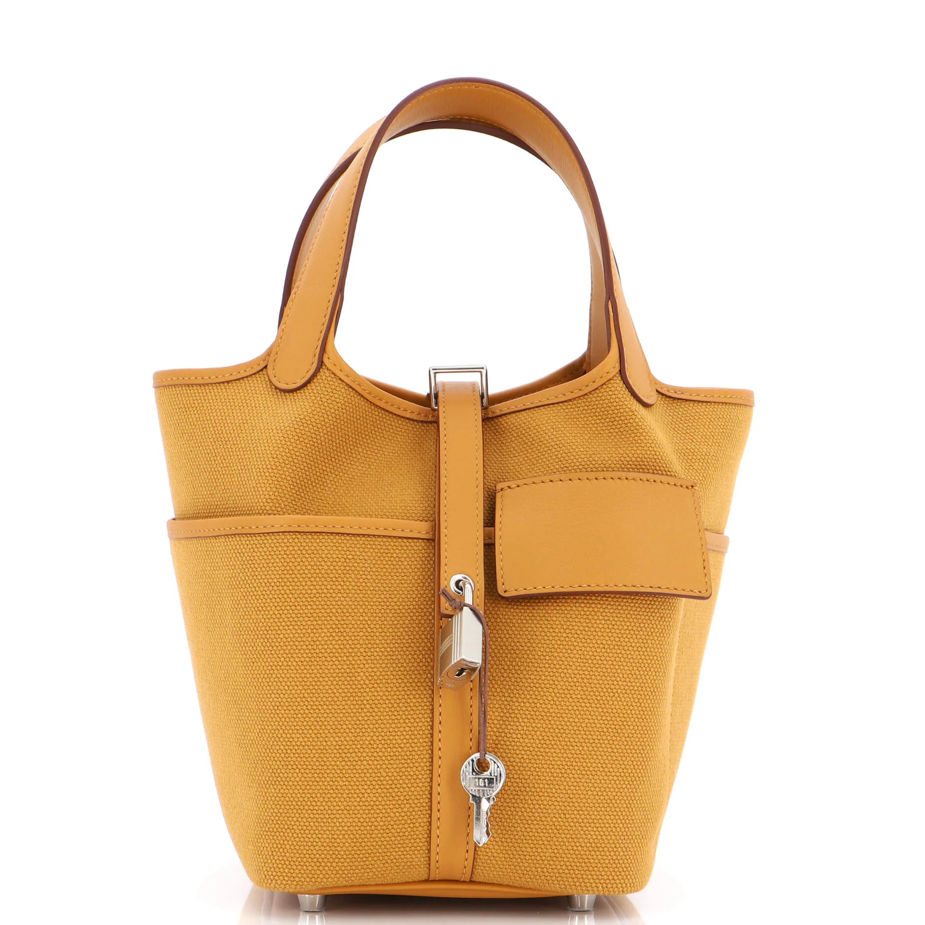 Hermes Cargo Picotin Lock Bag Canvas and Swift PM | Rebag