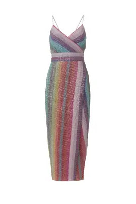 Meghan Lurex Wrap Dress | Rent the Runway