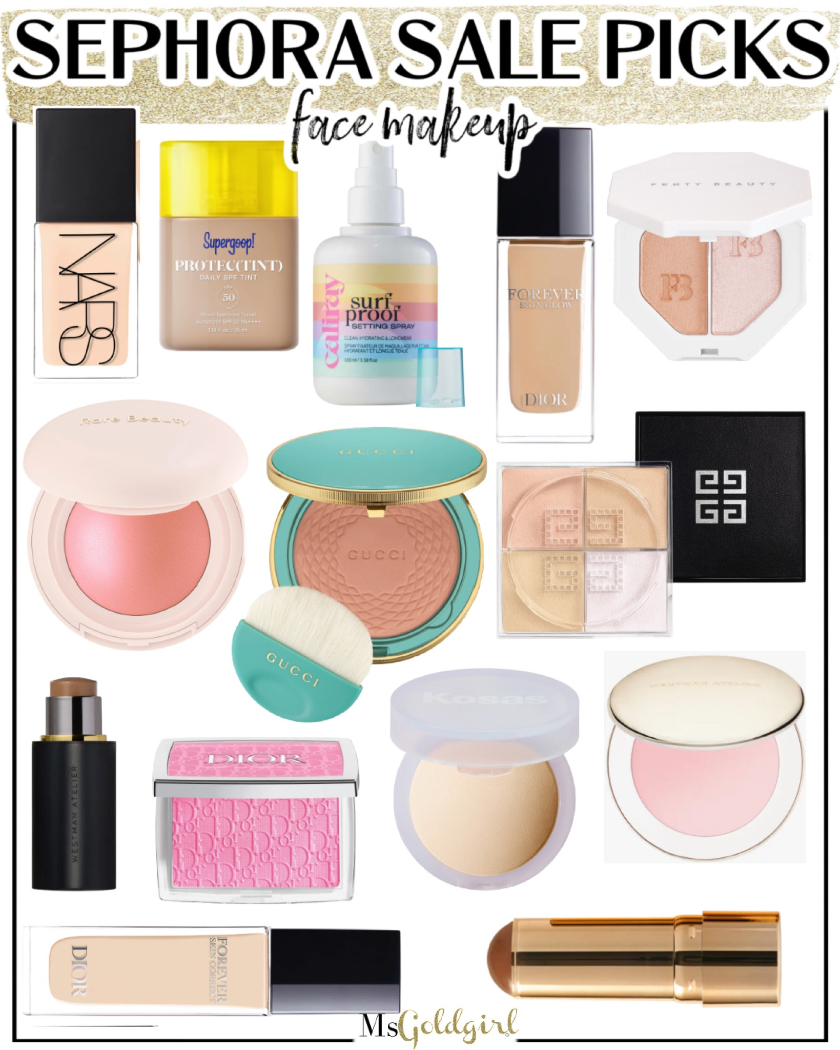 SEPHORA SALE MAKEUP  PICKS FOR COMPLEXION

I’ve included my most worn/daily use makeup picks, as well as a few things that are on my wishlist. Here are my shades:

Nars Foundation: Winter/Yukon, Summer/Fiji
ProtectTint: 22N
Dior Foundation: 2N
Fenty Highlighter: Lightning Dust
Rare Beauty Blush-Cheer
Gucci Bronzer-Shade 1
Givenchy Setting Powder-1 and 2 for winter, 4 for summer
Contour Stick-Biscuit
Dior Blush-Pink
Kosas Powder-Breezy for Winter
Westman Atelier Powder-Pink Bubbly
Dior Concealer-1N in winter, 2W in summer
Merit Bronzer-Seine

#beautyfavorites #foundation #blush #concealer #highlighter #settingpowder #settingspray #bronzer #contour #beautyover40 #beautyover50

#LTKbeauty #LTKover40 #LTKxSephora