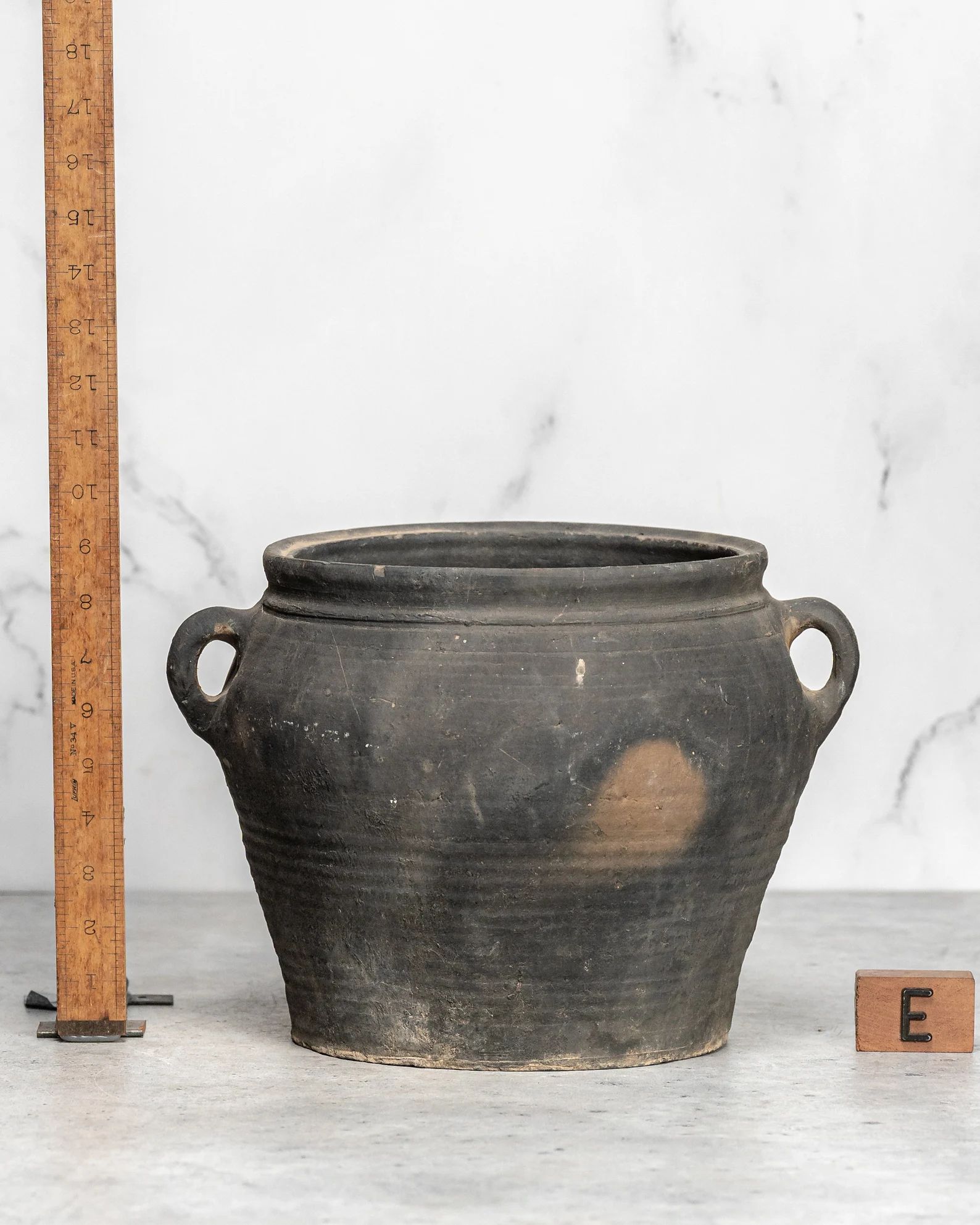 Large / Medium Vintage Black Grey Pot with Handles free - Etsy | Etsy (US)