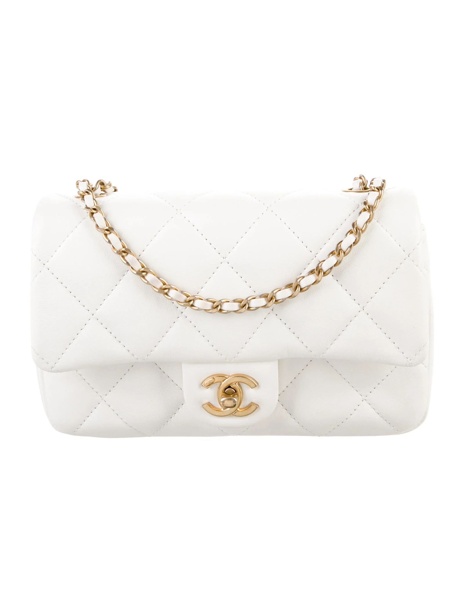 Rectangular Mini Heart Charm Flap Bag | The RealReal