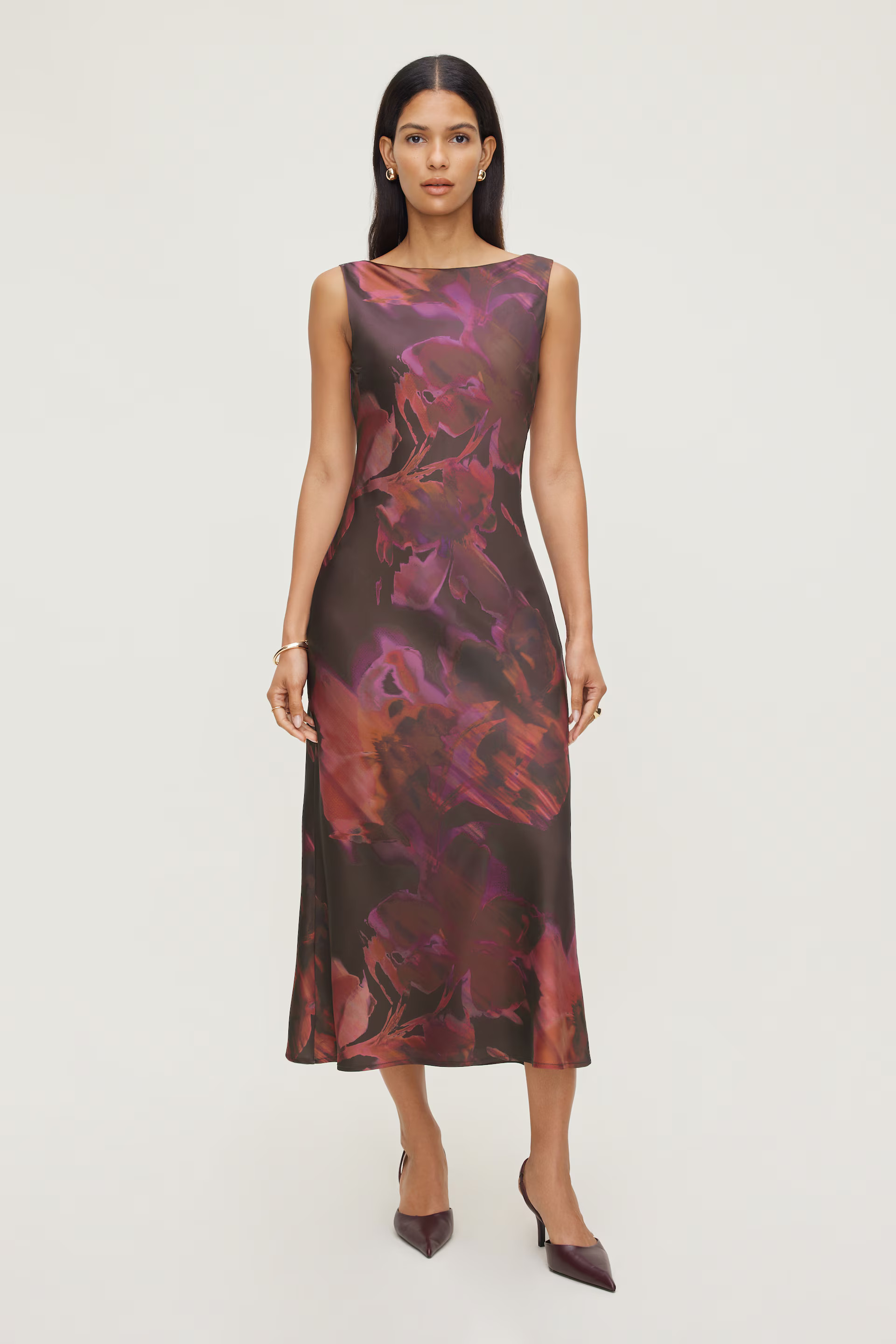 Liora Satin Maxi Slip Dress | Dynamite Clothing