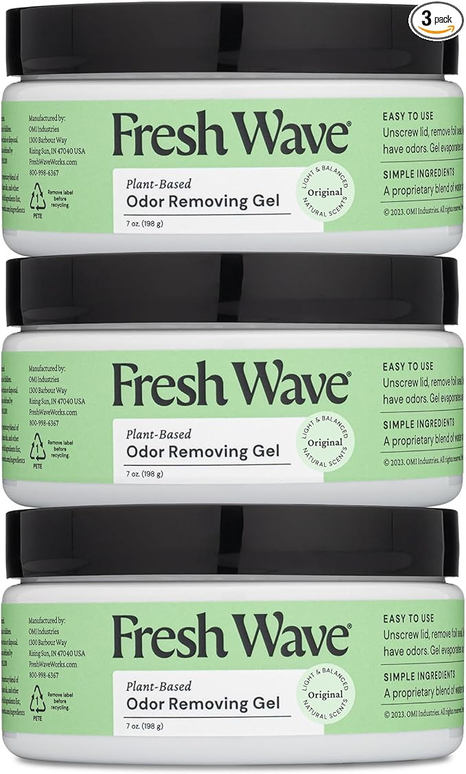 Fresh Wave Odor Removing Gel, 7 oz., Pack of 3 - Odor Absorbers for Home, Safer Odor Relief, Natu... | Amazon (US)