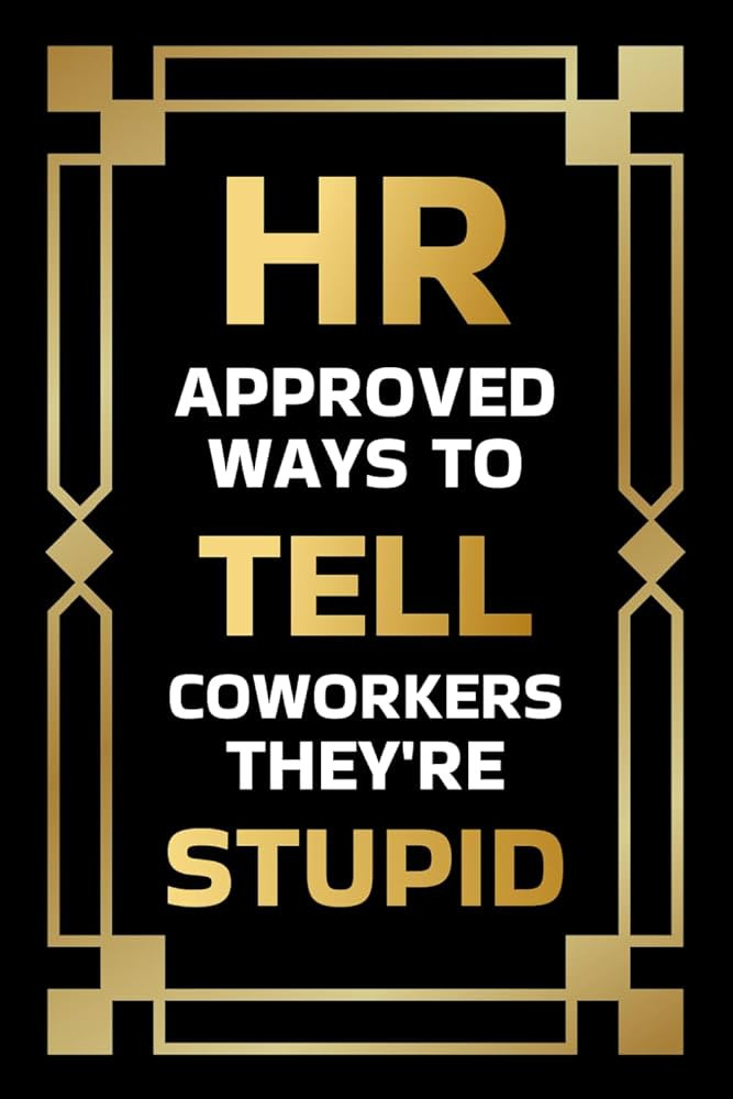 Stocking Stuffers for Men: HR Approved Ways to Tell Coworkers They're Stupid: Funny Christmas Gif... | Amazon (US)