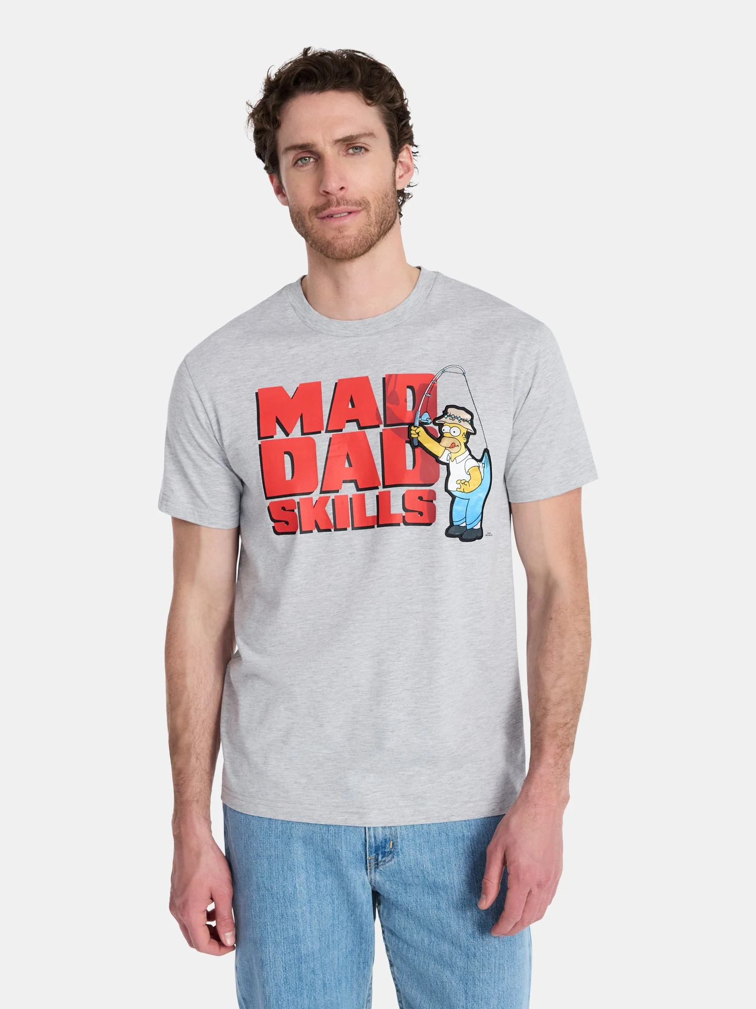 The Simpsons, Men's & Big Men's Father's Day Graphic Tee, Mad Dad, Sizes XS-5XL | Walmart (US)