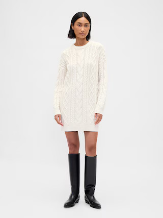 Cable-Knit Mini Sweater Dress | Gap (US)