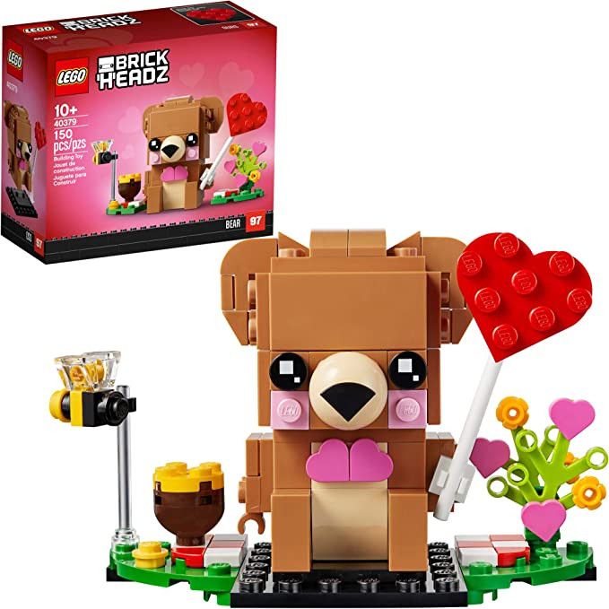LEGO BrickHeadz Valentine's Bear 40379 Building Kit, New 2021 (150 Pieces) | Amazon (US)