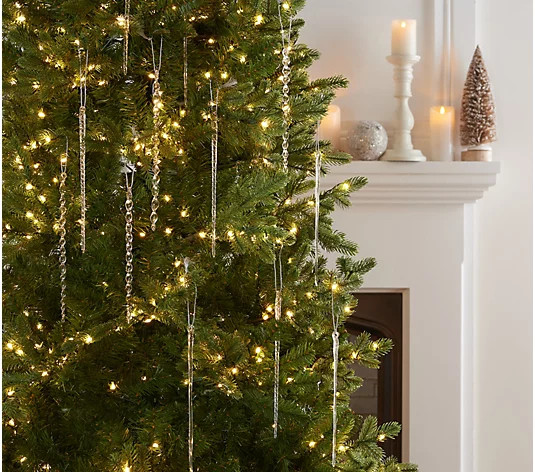Martha Stewart Set of 12 Glass Icicle Ornaments | QVC