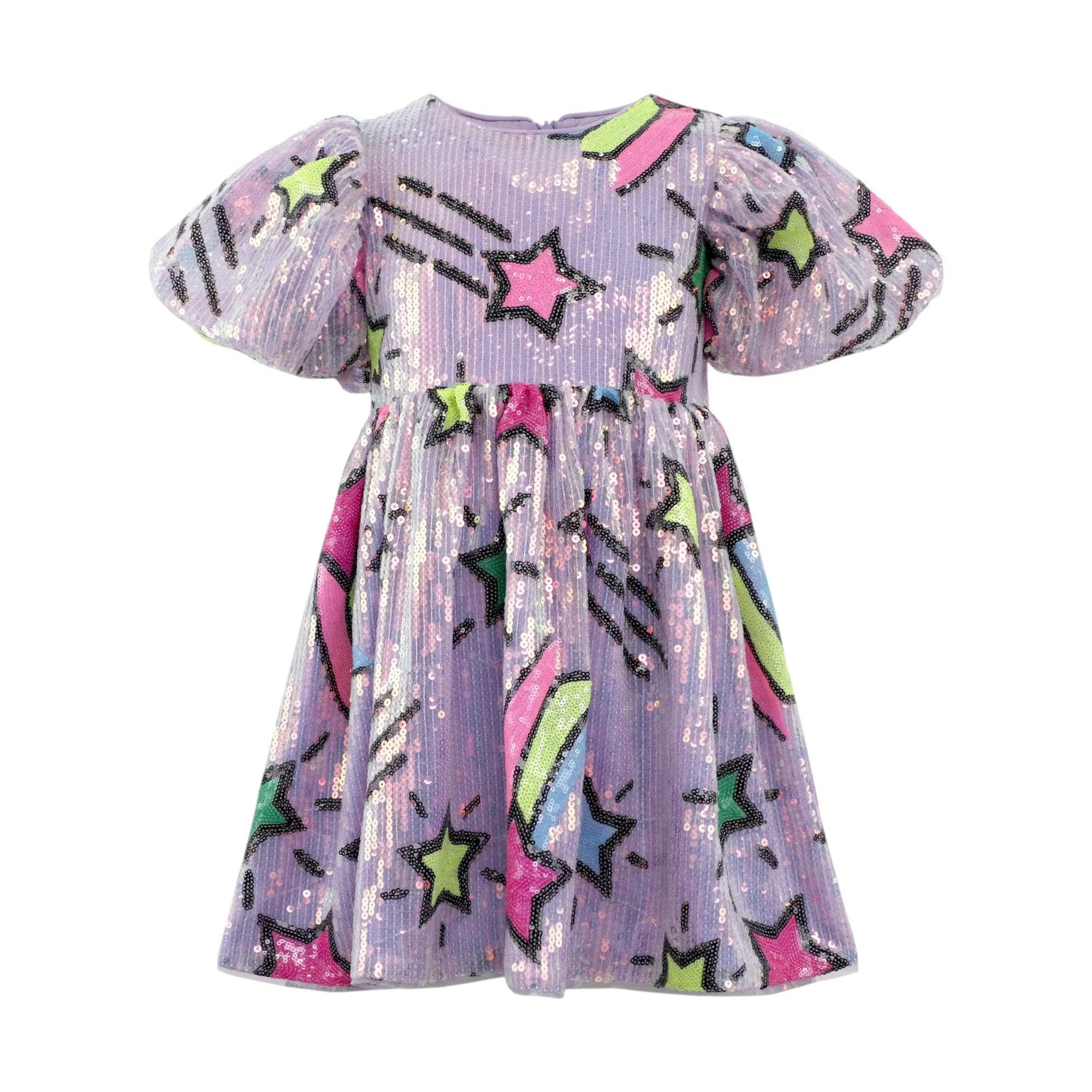 Lavender Shooting Star Sequin Dress | Lola + The Boys