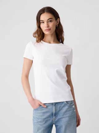Ribbed Crewneck T-Shirt | Gap Factory