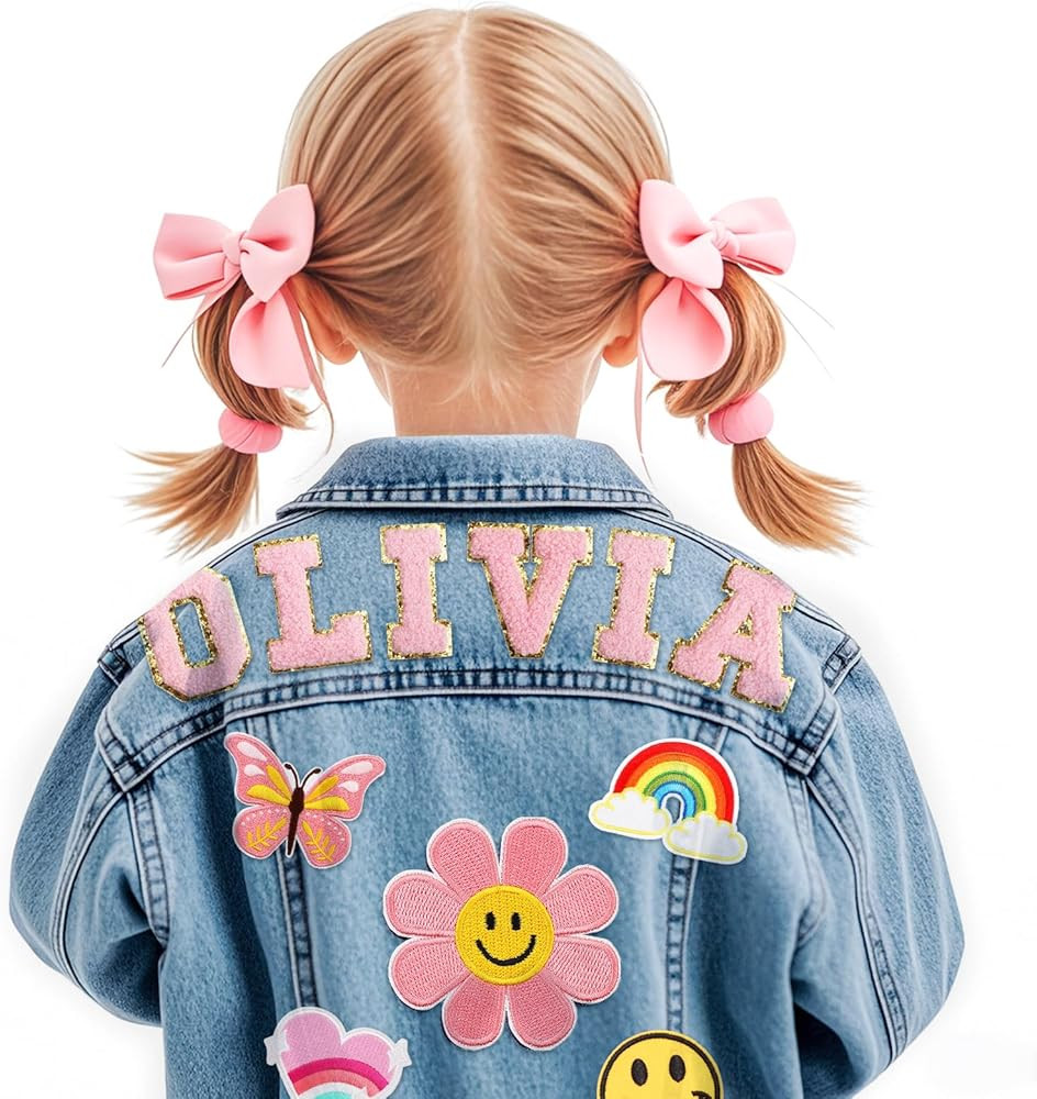 Personalized Girls Jean Jacket with Names, 1-14 Year Old Girl Boy Birthday Gift, Custom Girls Jea... | Amazon (US)