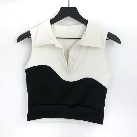 NWT PORT DE BRAS Gio Wave Top Chantilly/Black M | Poshmark