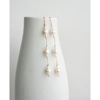 Long Freshwater Pearl Dangle Earrings Bridal Wedding Jewelry | Etsy (US)