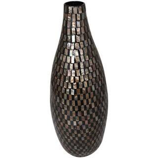 24" Black Mother of Pearl Handmade Mosaic Inspired Vase By Ivory And Iris | 8.9" x 23.75" | Michaels® | Michaels Stores
