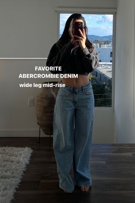 FAVORITE ABERCROMBIE DENIM 
wide leg mid-rise Abercrombie's semi annual denim sale 25% off all denim + 15% off almost everything AND you can use code: DENIMAF at checkout for an
ADDITIONAL 15% off! 

#LTKSeasonal #LTKSpringSale #LTKMostLoved