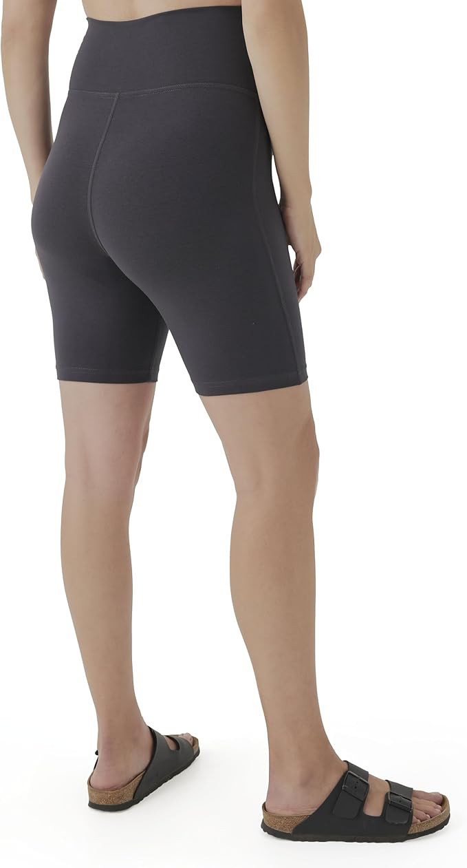 Pact Women's Made with Organic Cotton Maternity Bike Shorts Stretch Waistband Mid-Thigh Length | Amazon (US)