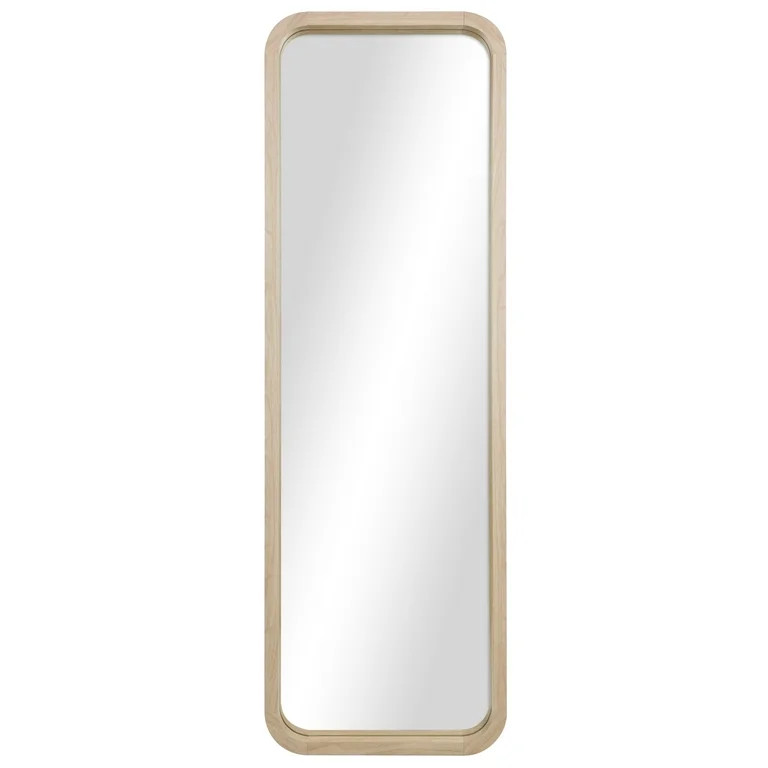 Mainstays 17X53 Rounded Edge Rectangular Mirror Lightwood Grain Finish | Walmart (US)