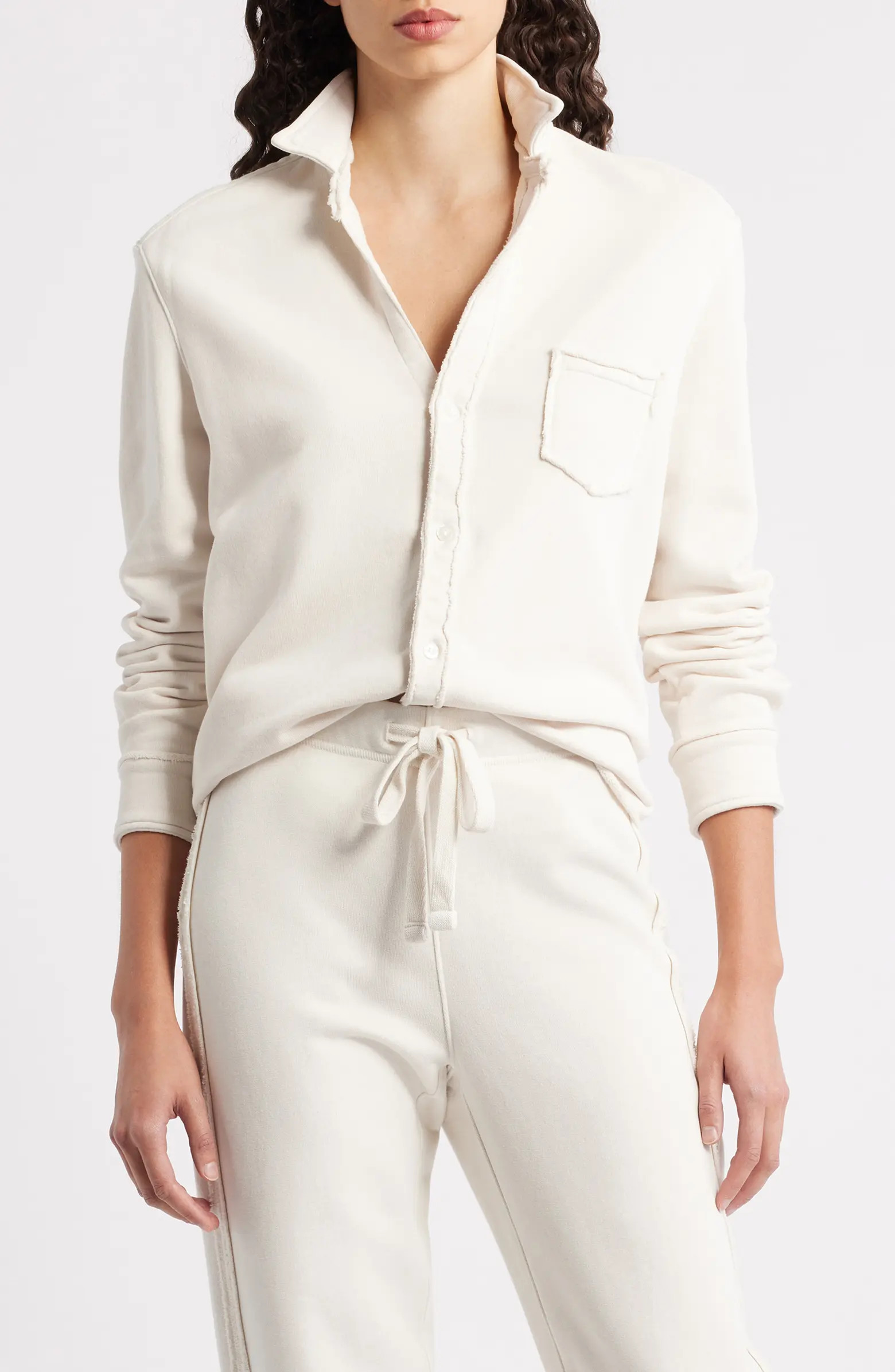 Frank & Eileen Eileen Relaxed Terry Button-Up Shirt | Nordstrom | Nordstrom