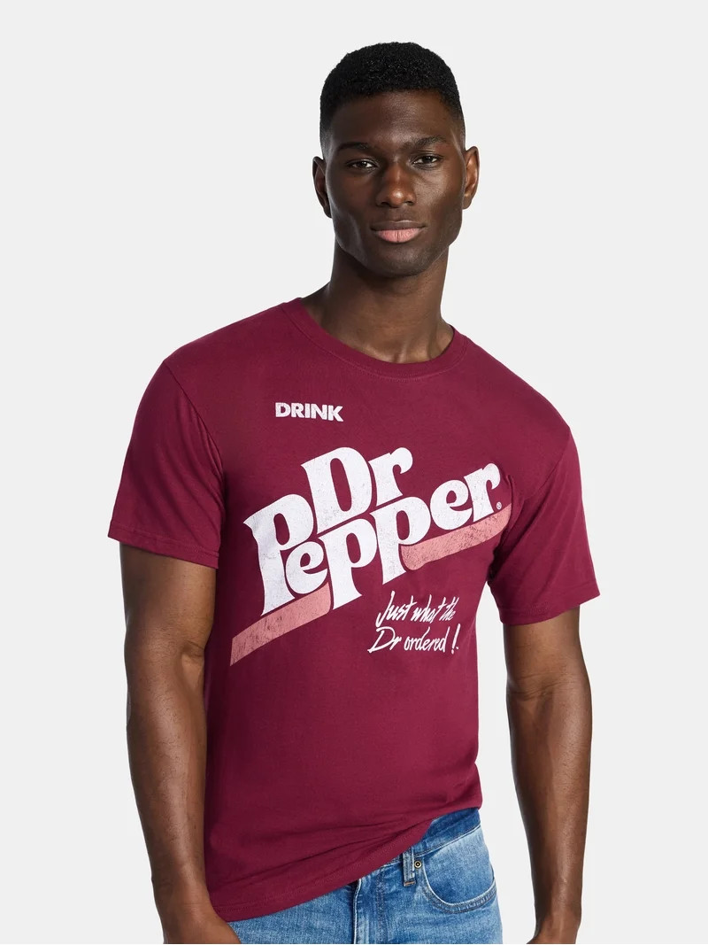 Dr Pepper Men's and Big Men's Graphic Tee with Short Sleeves, Sizes S-3XL | Walmart (US)
