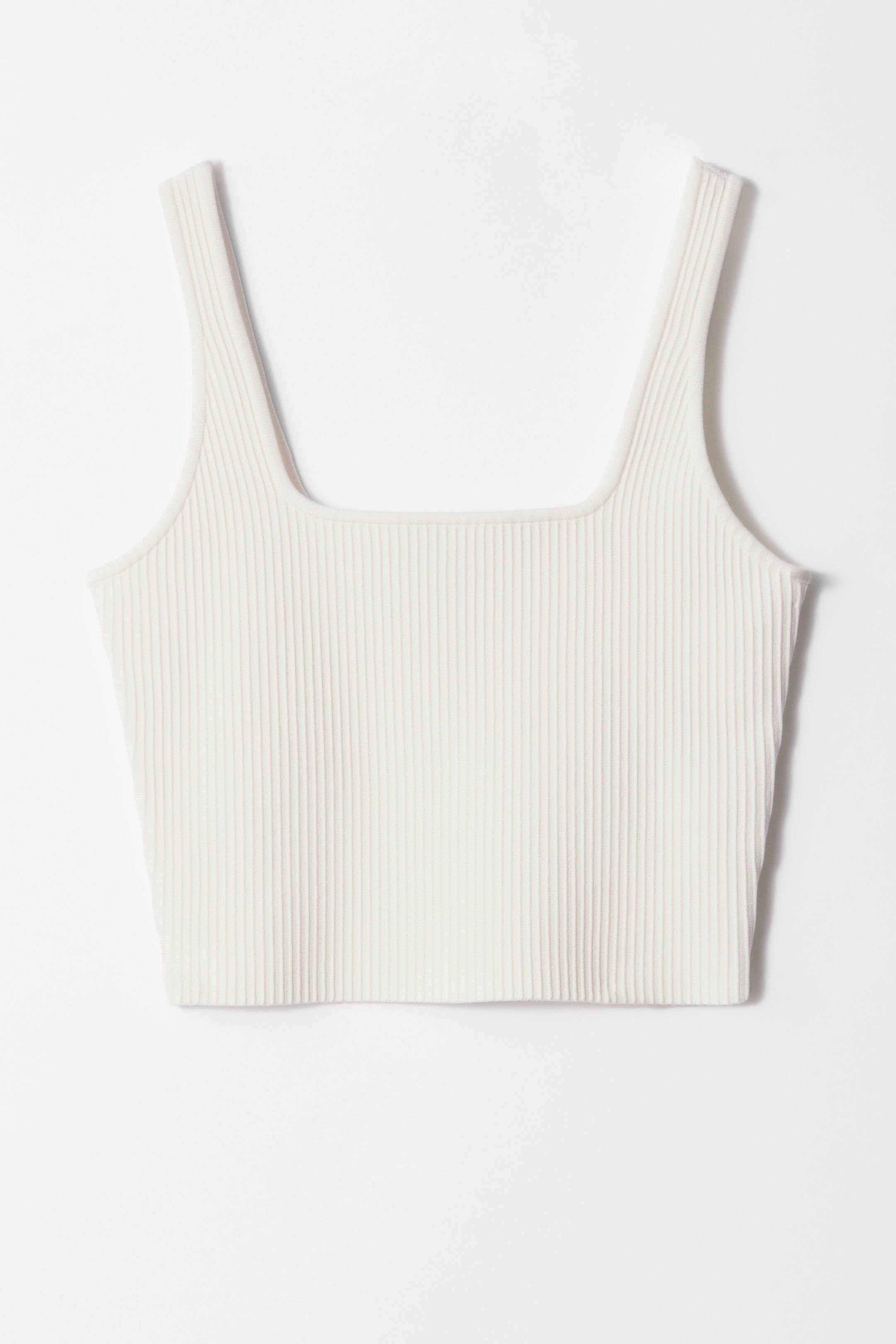 Cropped Top - White - Ladies | H&M GB | H&M (UK, MY, IN, SG, PH, TW, HK)