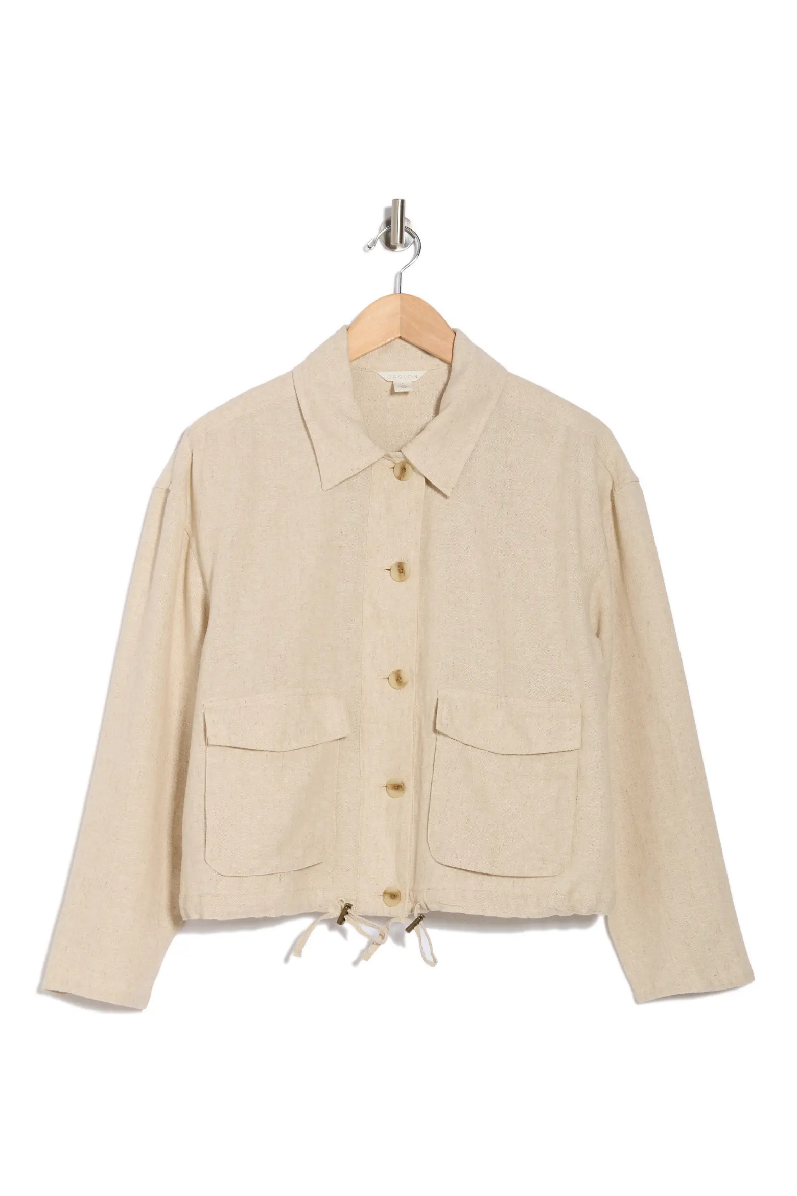 Linen Blend Utility Shirt Jacket (Women) | Nordstromrack | Nordstrom Rack