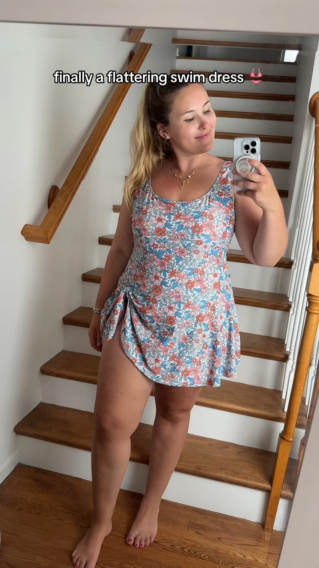 Wearing a XXL in this floral swim dress! 

I love that you can tie or untie on the hip and the material is so soft. 
It’s also true to size! 

#LTKPlusSize #LTKStyleTip #LTKMidsize