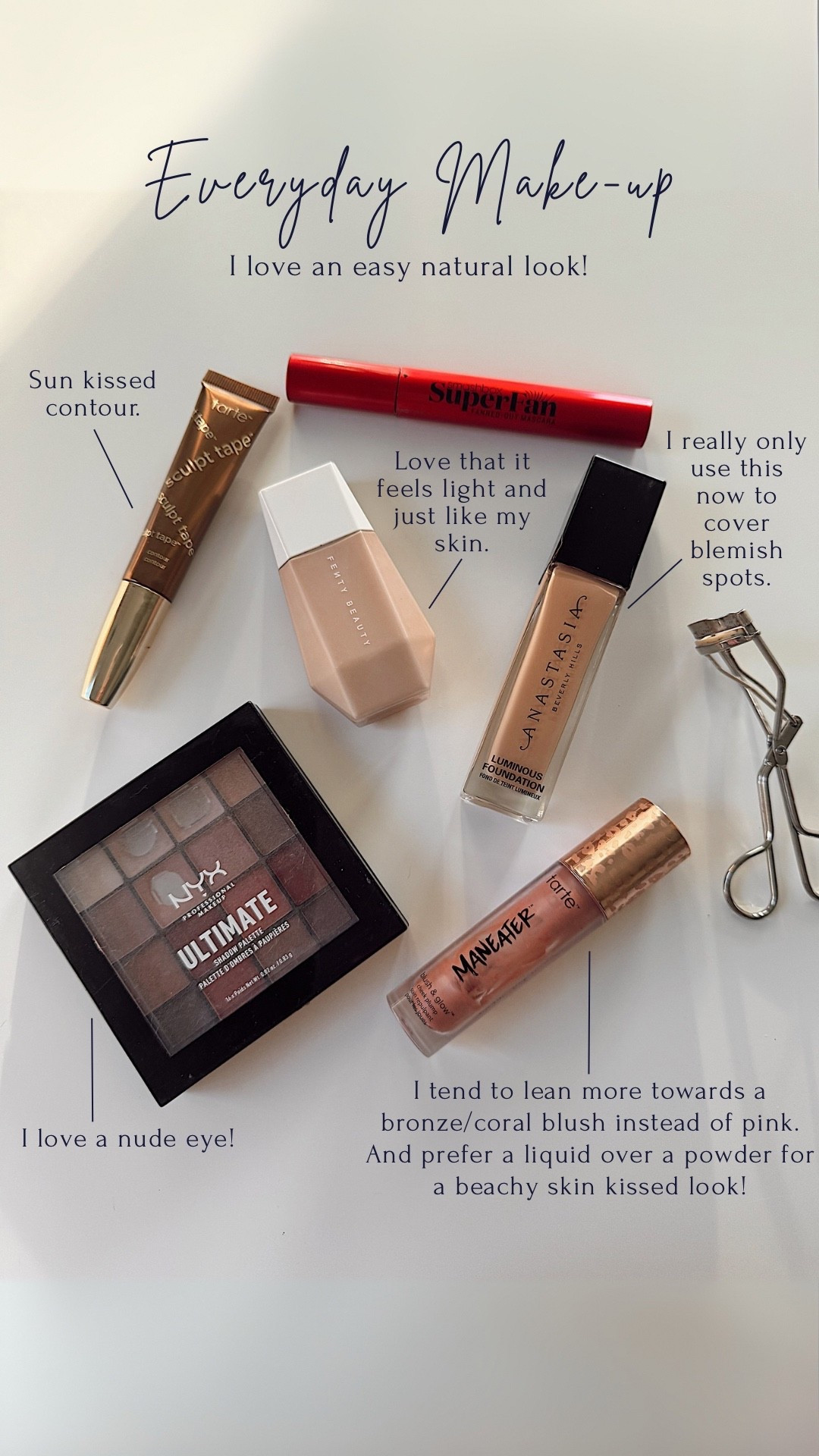 Everyday make-up: natural, lightweight, and easy! 

Natural makeup, natural girl, beach makeup, sun-kissed makeup 

#LTKOver40 #LTKBeauty
