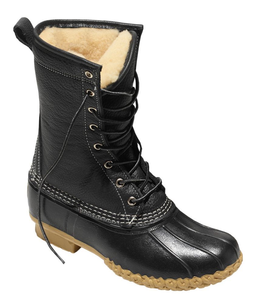 Signature Tumbled-Leather L.L.Bean Boots, 10" Shearling-Lined | L.L. Bean