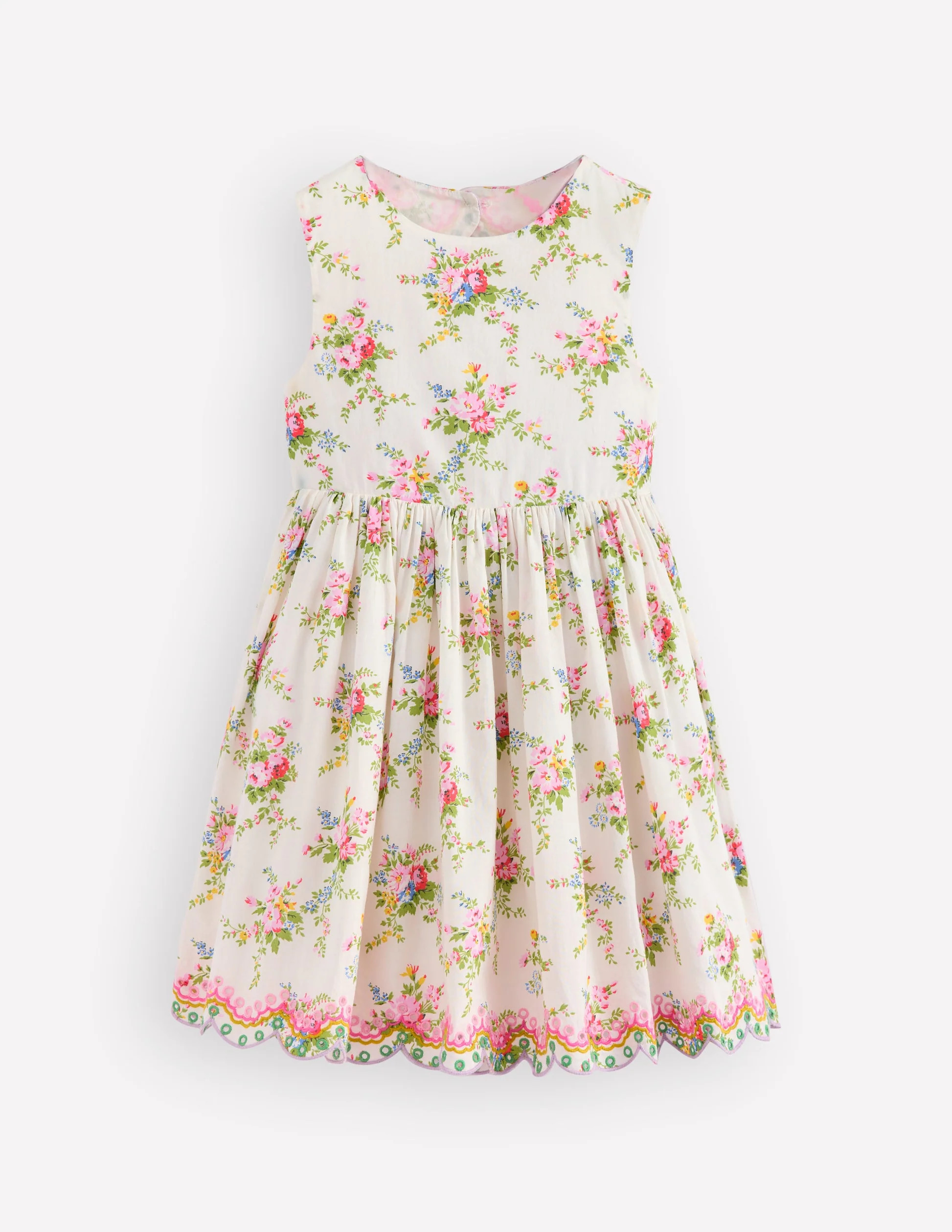 Broderie Back Detail Dress-Soft Ivory Rosa | Boden (US)