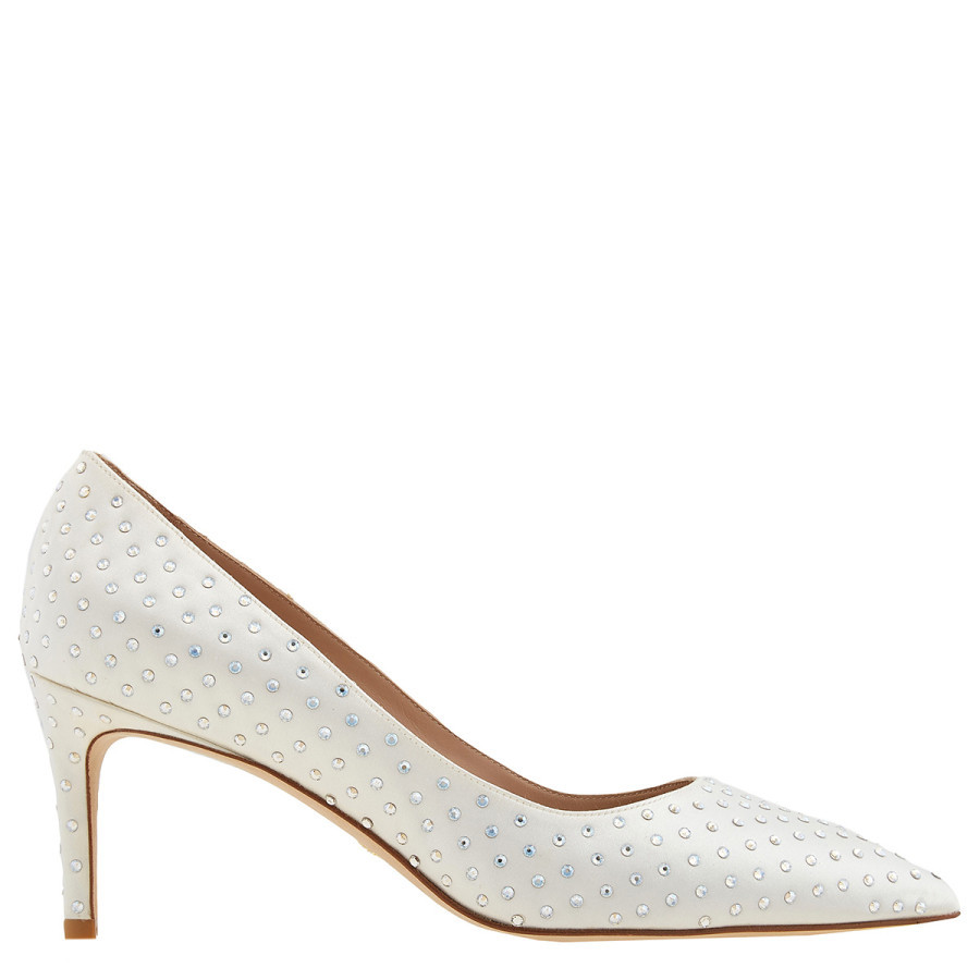 Stuart Weitzman Ladies White Forever Crystal 75 Pumps | Jomashop.com & JomaDeals.com