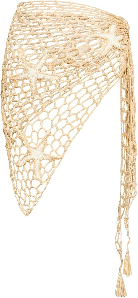 SEGT Women's Sexy Swimsuit Cover Up Skirt Sheer Crochet Beach Wraps Shell Decor Coverups | Amazon (US)