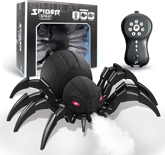 Realistic RC Spider Robot, Remote Control Spider Toys with Spray/Light/Music, Gifts for 6 7 8 9 1... | Amazon (US)