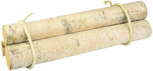 Wilson Enterprises Set of 3 Roped Bundle of Birch Logs, White | Amazon (US)